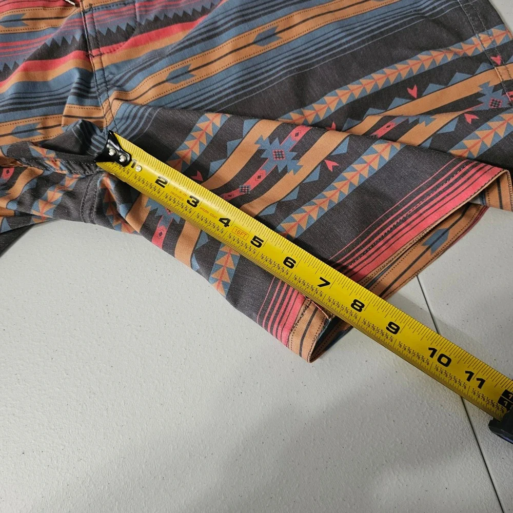 Faherty Board Shorts 36‎ Gray Orange Southwestern Aztec Surf Beachwear Poolside